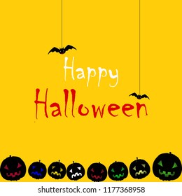 Happy Halloween day banner, vector illustration design background....