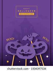 happy halloween day banner vector design 2019