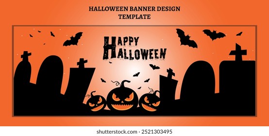 Happy Halloween Day banner vector design 2024