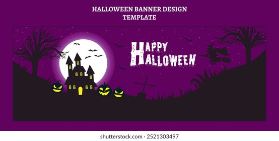 Happy Halloween Day banner vector design 2024