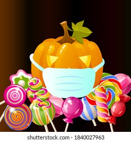 happy halloween day candy party time