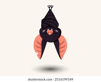 Happy Halloween day cute bat vector. Graphic elements for website, stickers and emoji. Vector illustration. Happy halloween day