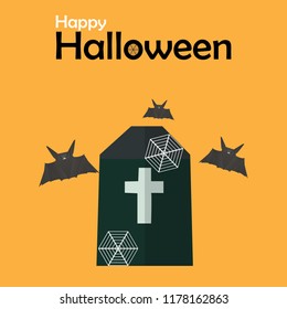 Happy Halloween day design background. Cute cartoon character. Halloween theme Vector holiday, 