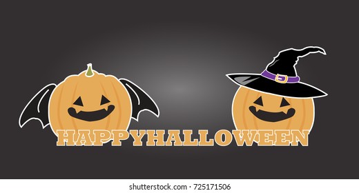 Happy Halloween day design background, Vector illustration on a Halloween theme