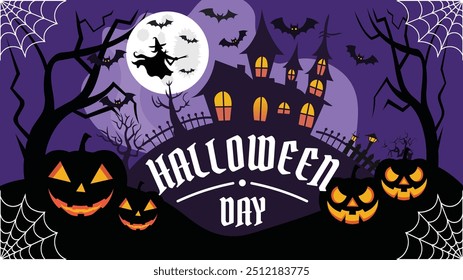 Happy Halloween day design templet pumpkin 