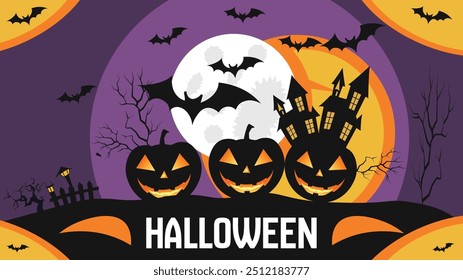 Happy Halloween day design templet pumpkin 