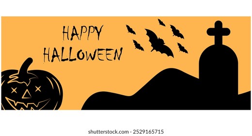 Happy Halloween day element background web icon vector illustration concept