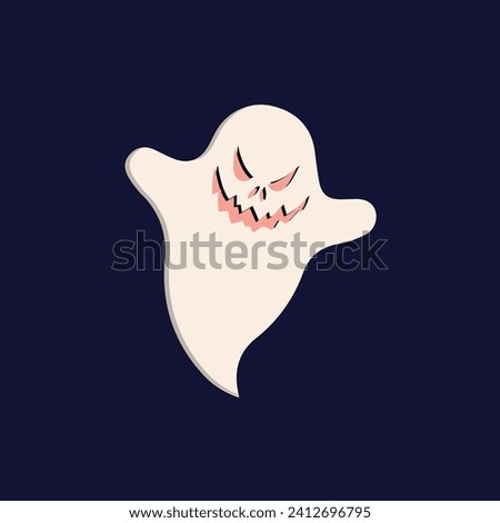 Happy Halloween day element background vector. Cute collection of spooky ghost, pumpkin, bat, candy, cat, skull, spider, grave, castle. Adorable halloween festival elements for decoration, prints.