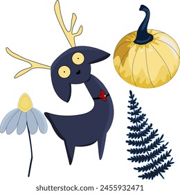 Happy Halloween day element vector.