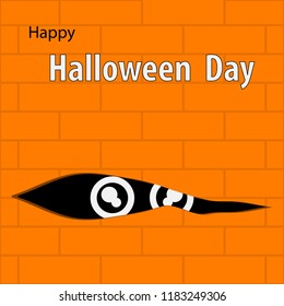 Happy Halloween Day, Eye ghost illustrator background