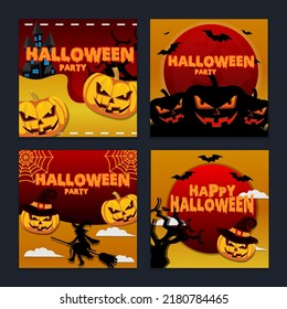 Happy Halloween Day Festivity Social Media Post Template