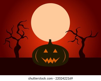  happy Halloween day flat design