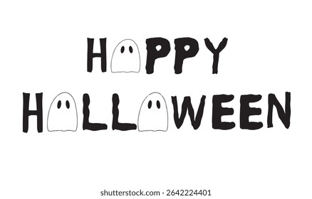 Happy halloween day ghost pretty beautiful cute happy halloween day ghost evil character cartoon costume object text font calligraphy hand lettering horror happy halloween party monster fear ghost art