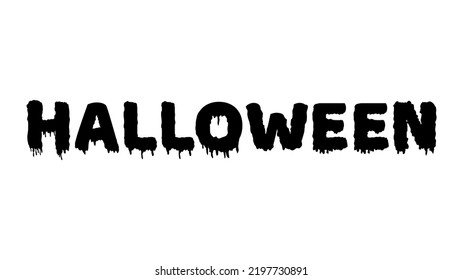 Happy Halloween Day hand written calligraphy in Halloween day isolated on white background , Flat Modern design , illustration Vector EPS 10
