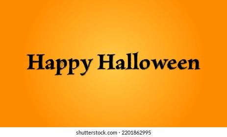 Happy Halloween Day hand written calligraphy in Halloween day isolated on orange background , Flat Modern design , illustration Vector EPS 10