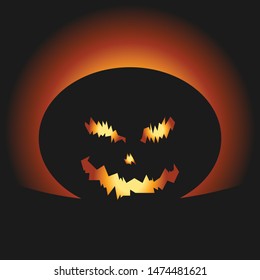 Happy Halloween day, monster in the dark