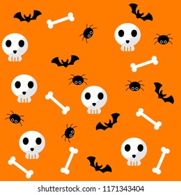 Happy halloween day pattern design illustrator