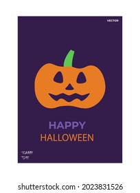 Happy halloween day. A set of simple vector illustration. Poster, banner, cover, background. Vector banner illustration concept. Party poster for halloween night.