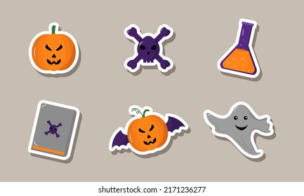 Happy Halloween Day Sticker Set
