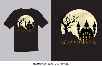 Happy Halloween day T shirt design ,Text For Banner Or Poster Vector Illustration 