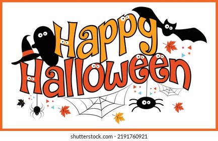 Happy Halloween Day T-Shirt Design.