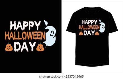 Happy Halloween Day T-shirt Design. Halloween Vector design. Halloween Illustration T-shirt Design For Your Business. Halloween T-shirt Design.