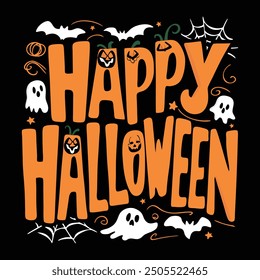 Happy Halloween day vector art  illustration