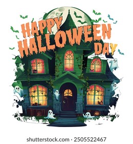 Happy Halloween day vector art  illustration