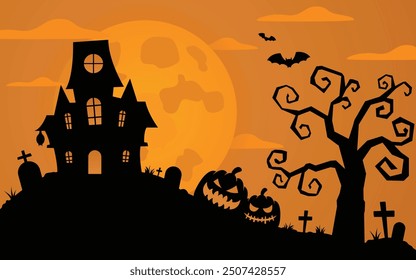 happy halloween day, vector background