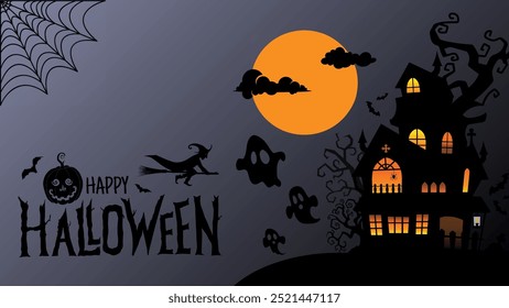 Happy Halloween day vector element wallpaper