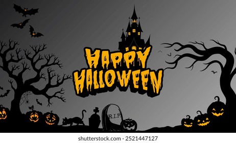 Happy Halloween day vector element wallpaper