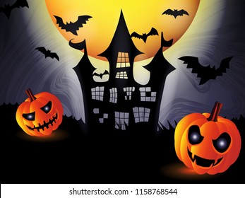 Happy Halloween Day Vector, Holiday Party Design