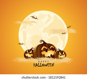 HAPPY HALLOWEEN DAY,Happy halloween card template design.