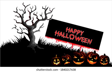 HAPPY HALLOWEEN DAY,Happy halloween card template design.
