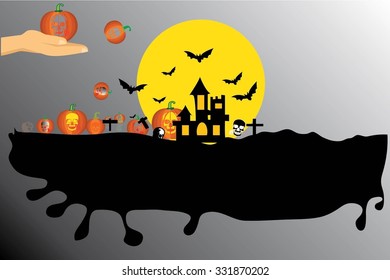 Happy Halloween design and background