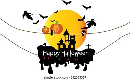 happy halloween design and background