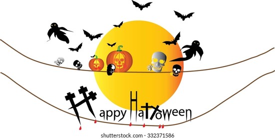 Happy Halloween design and background