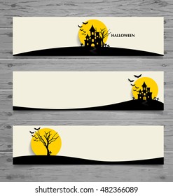 Happy Halloween Design Hintergrund, Cute-Note-Papier mit Halloween-Hintergrund. Vektorgrafik.