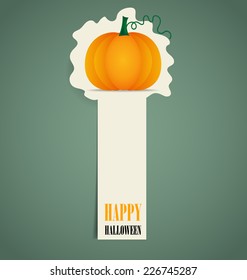 Happy Halloween design background with Halloween pumpkin. Vector illustration.