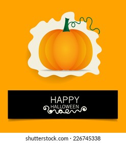 Happy Halloween design background with Halloween pumpkin. Vector illustration.