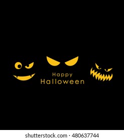 Happy Halloween design background with Halloween pumpkin. Vector illustration.