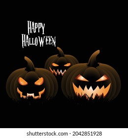 Feliz diseño de Halloween, fondo de Halloween con calabazas