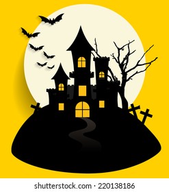 Happy Halloween design background. Vector illustration.