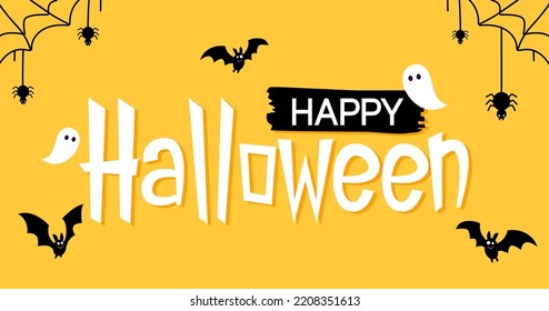 Happy halloween design. background, vector illustration. Happy halloween banner.