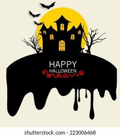 Happy Halloween design background. Vector illustration.