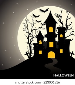 Happy Halloween design background. Vector illustration.