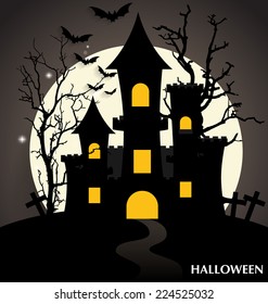 Happy Halloween design background. Vector illustration.