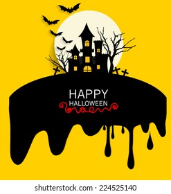 Happy Halloween design background. Vector illustration.