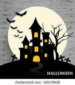 Happy Halloween design background. Vector illustration.
