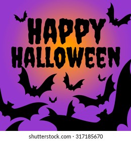Happy Halloween design background. Vector Illustration.